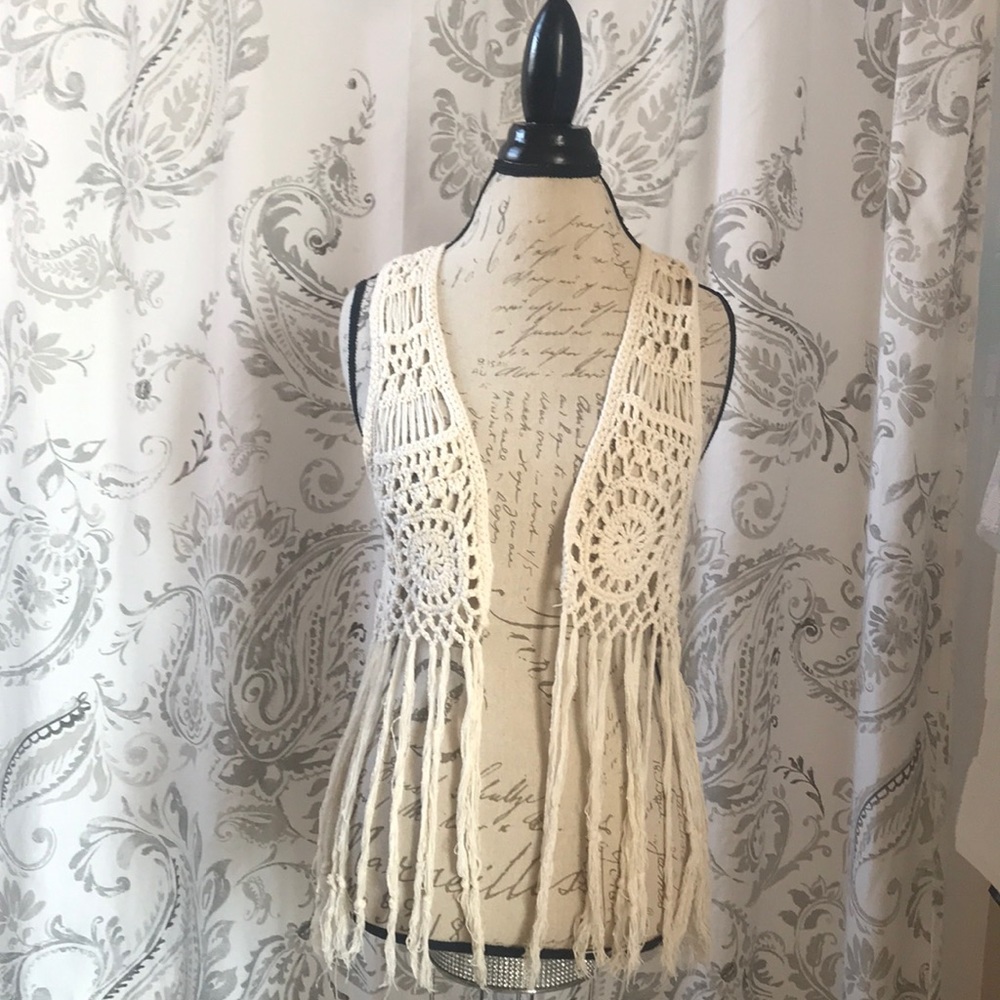 Crochet Tassle Vest
